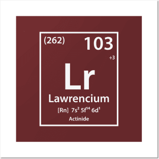 Lawrencium Element Posters and Art